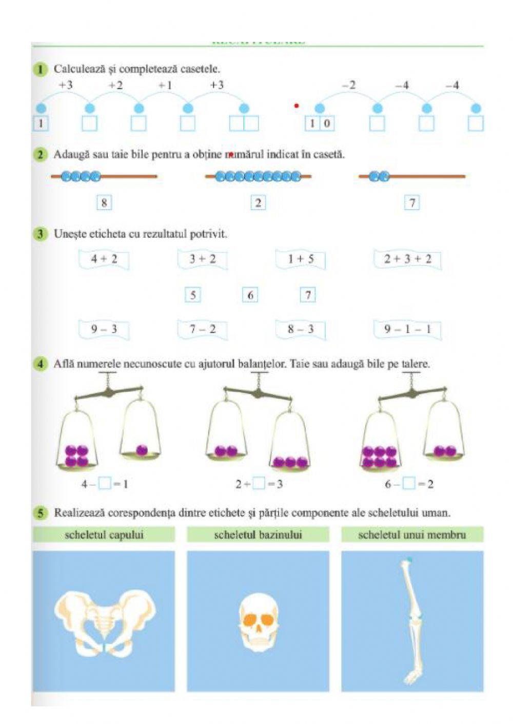 Adunări și scăderi (0-10)