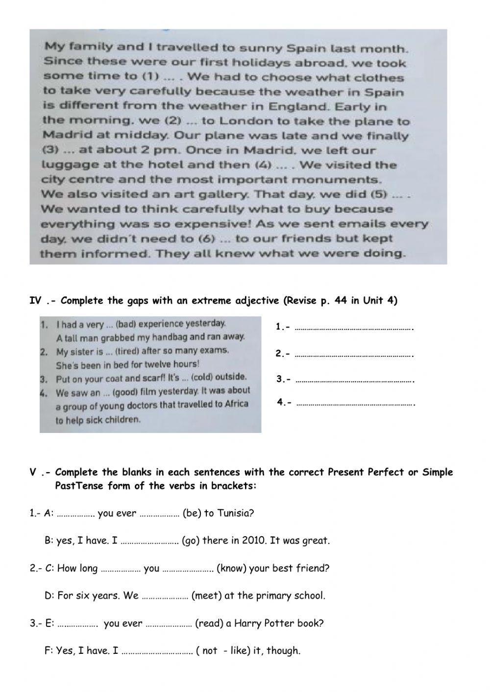 Revision Time (2) Listening Comprehension p.46 - Grammar  p.49-  Phases 3 - Unit 4 -