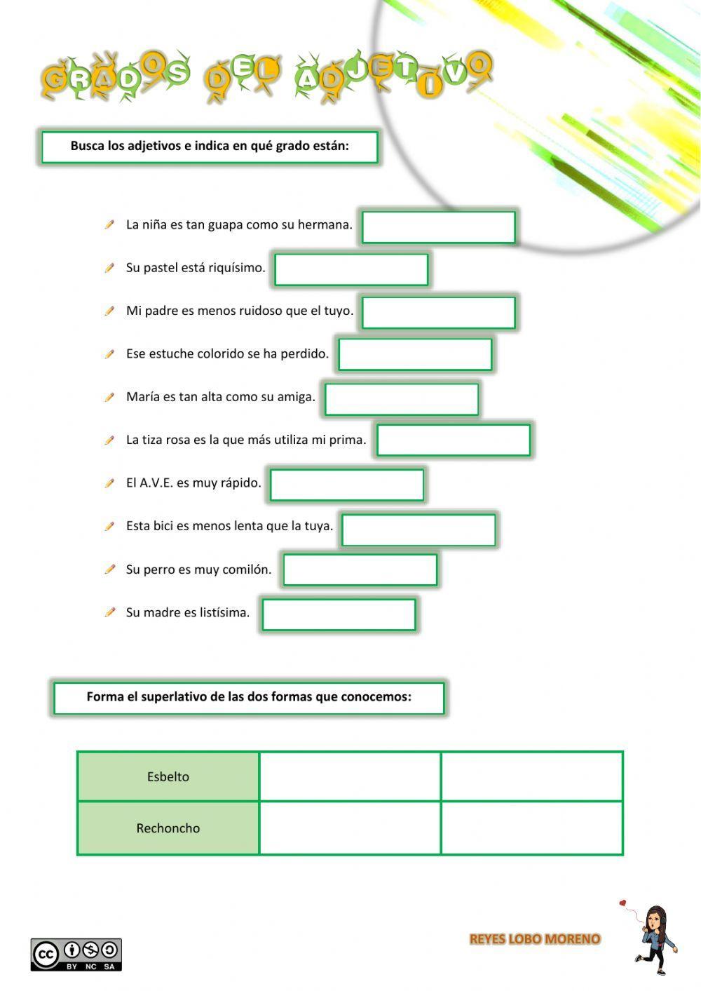 Grados del adjetivo Grados del adjetivo