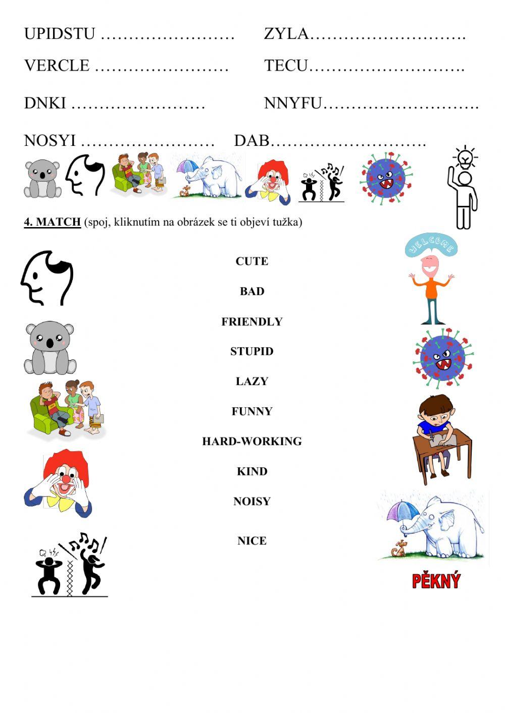 Character adjectives