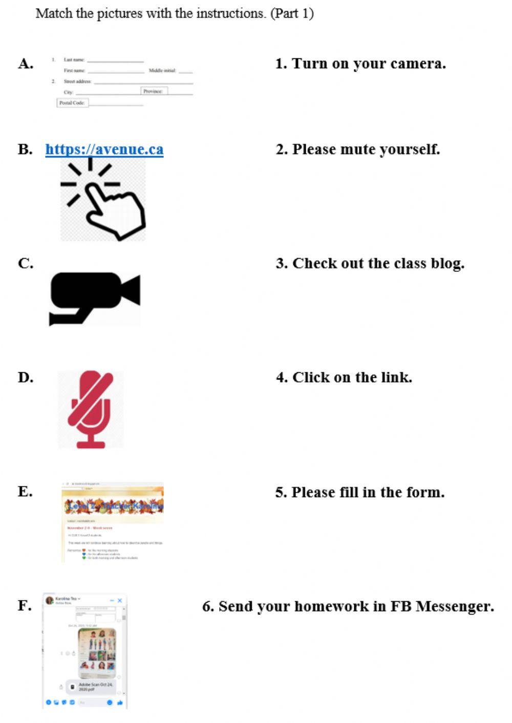 Classroom Instructions Online - Part 1