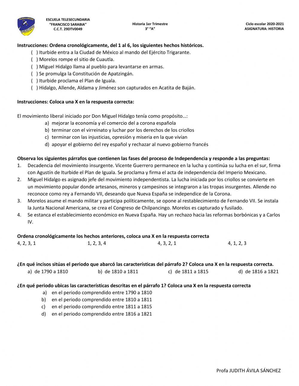 Historia 1er Trimestre