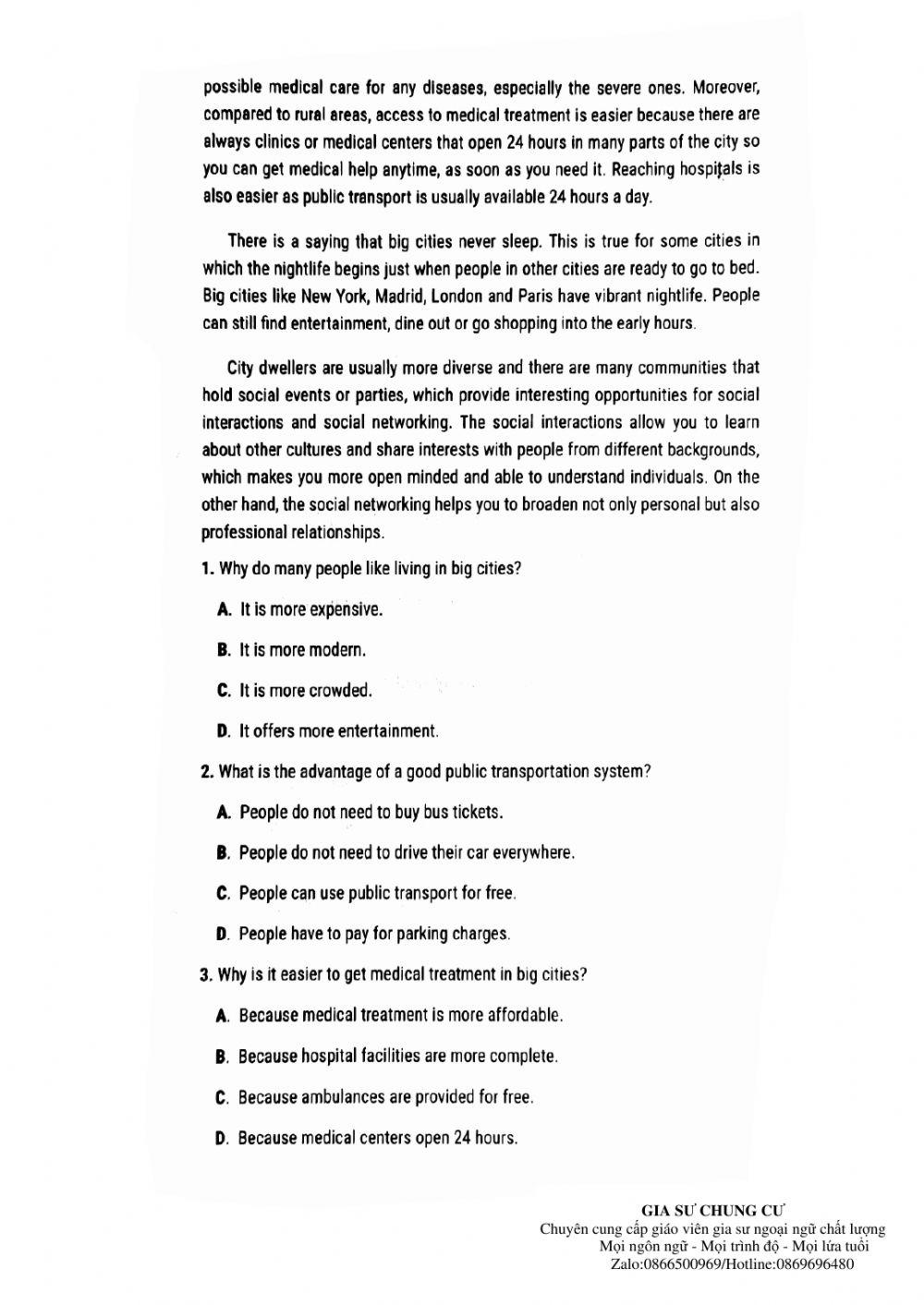 Lớp 9 - Kiểm tra 45 phút (test số 6 luyện giải)