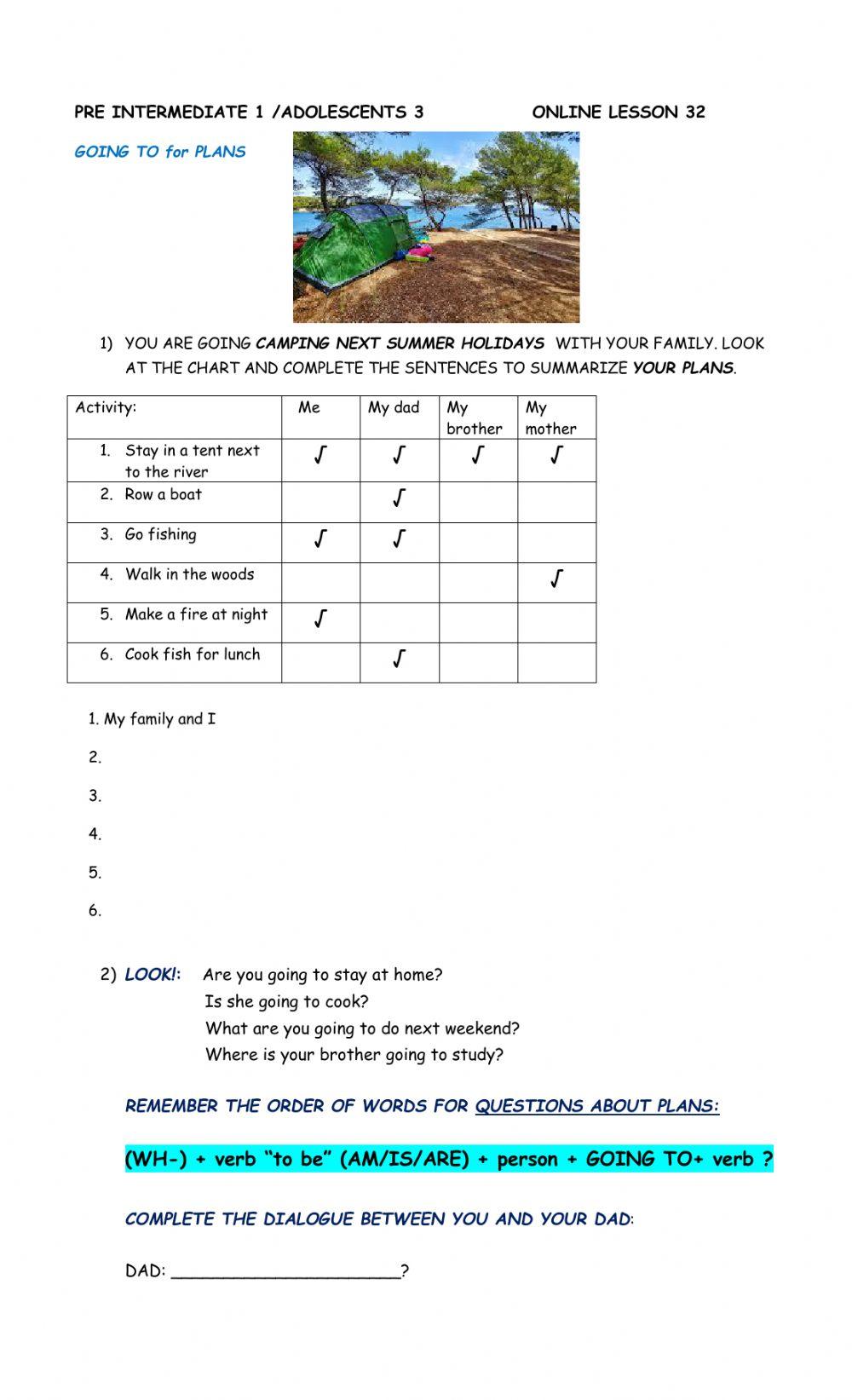 Lesson 32           Pre intermediate 1-Ado 3