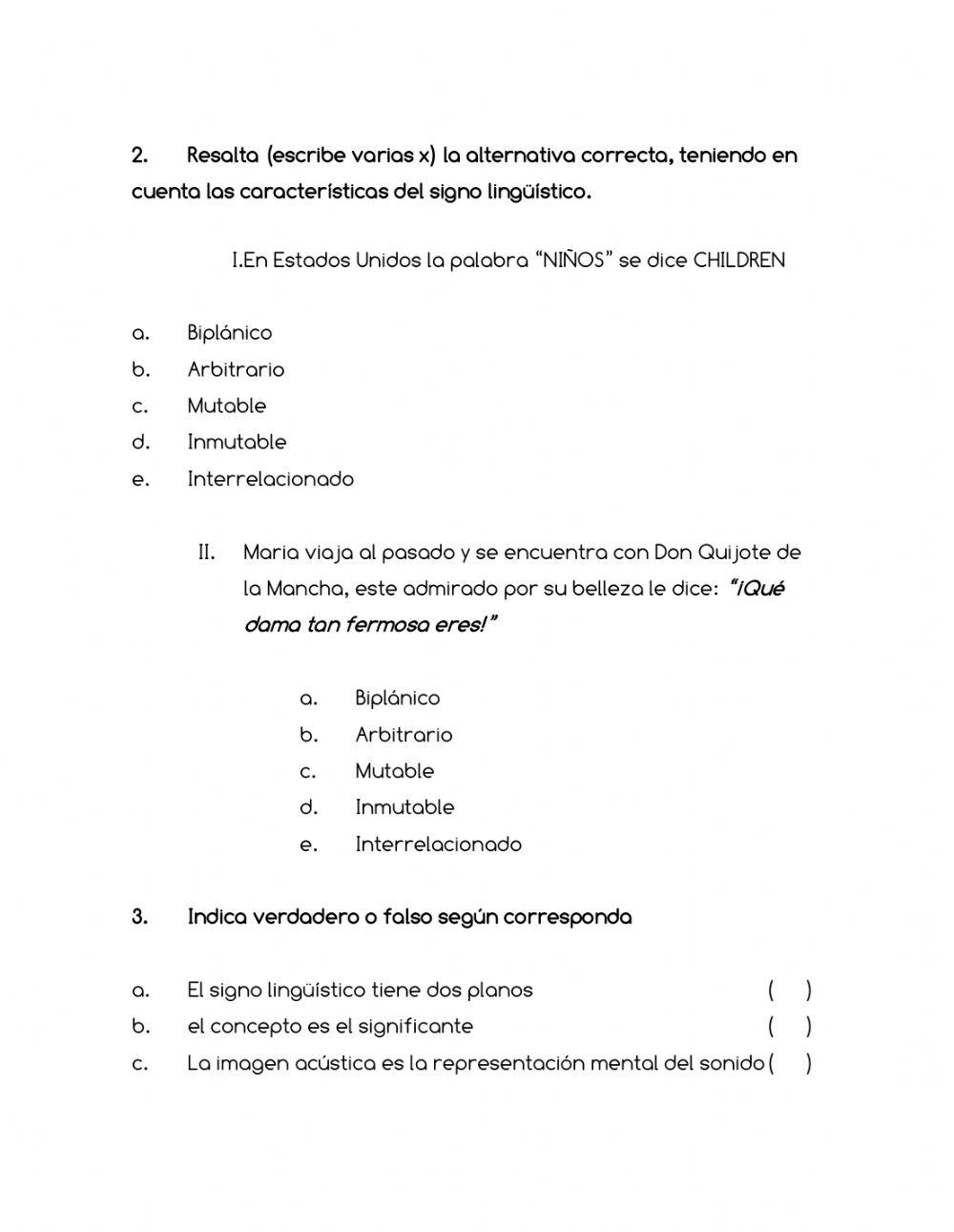 Actividad - Signos linguisticos