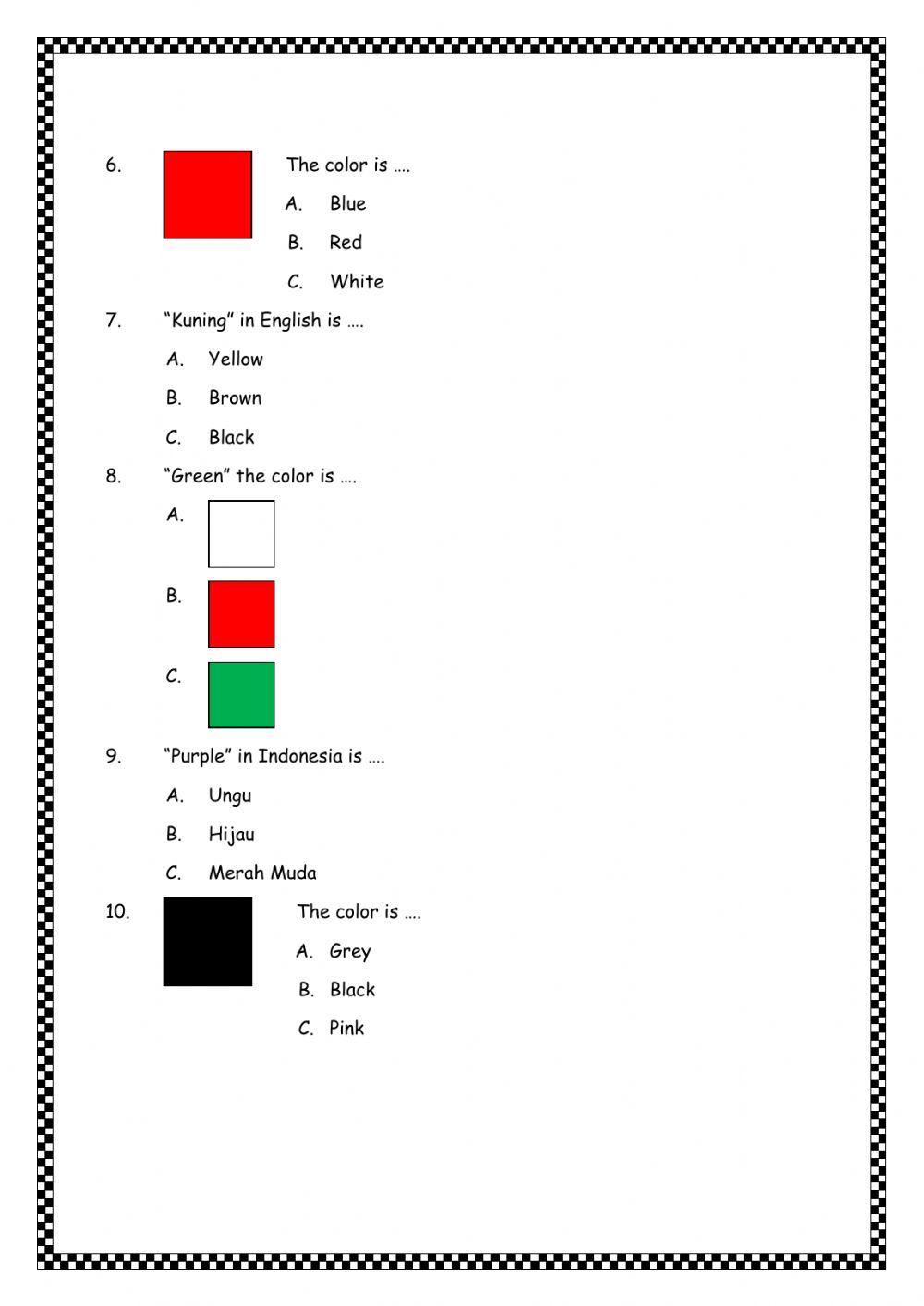 Exercise Bahasa Inggris