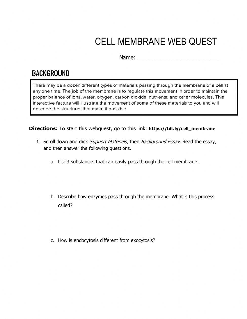 Cell Membrane & active - passive transport