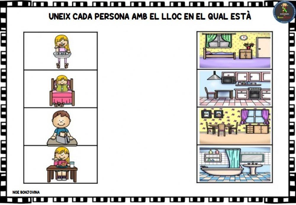 Relaciona lo que realizamos en cada estancia Relaciona lo que realizamos en cada estancia