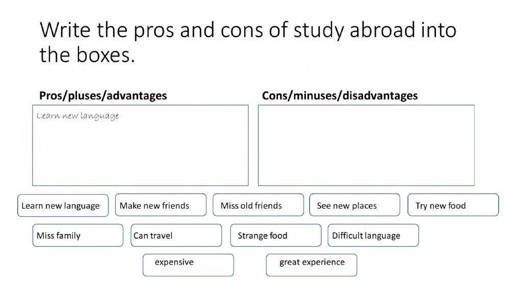 Study Abroad: an argument