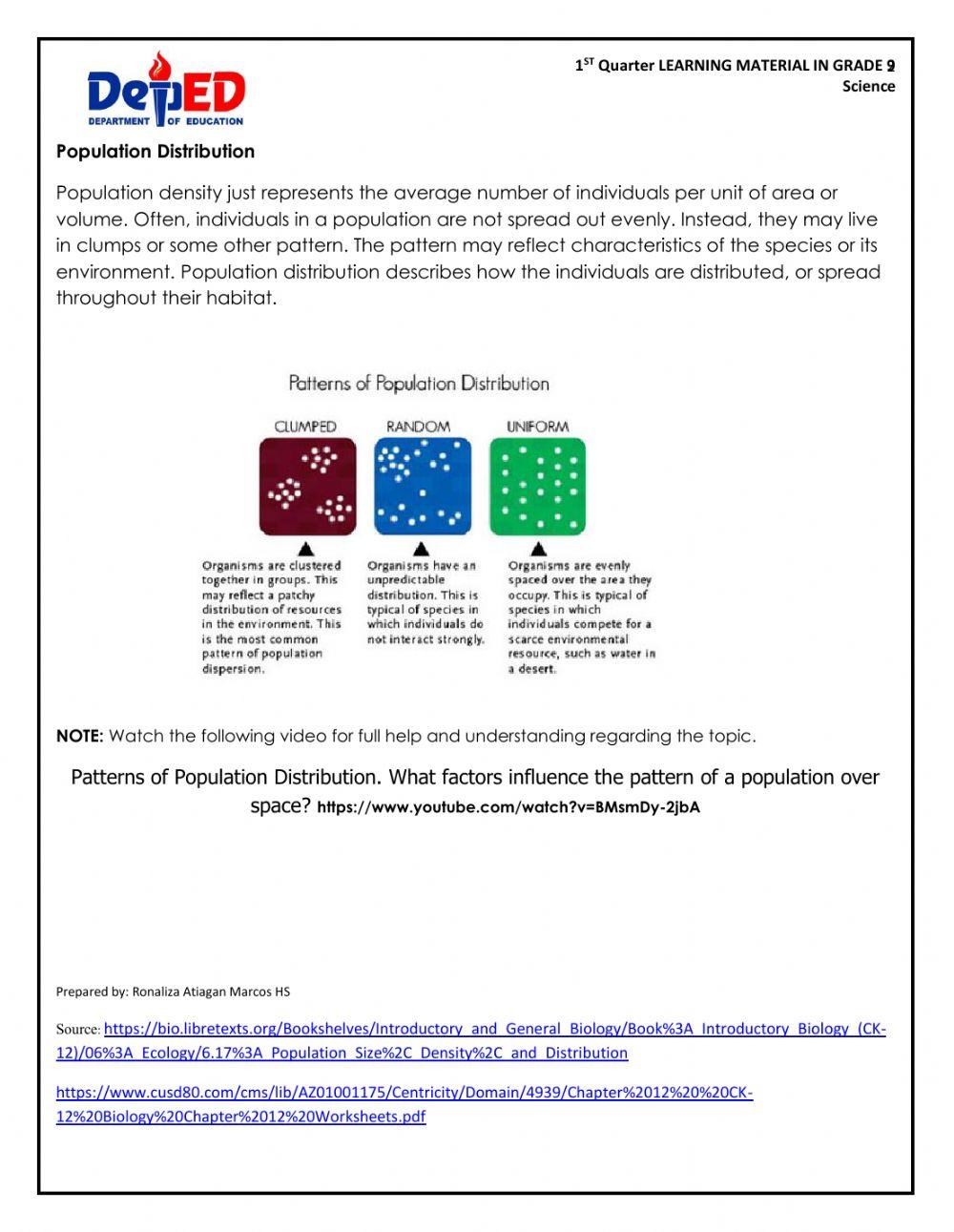 Population Distribution Patterns
