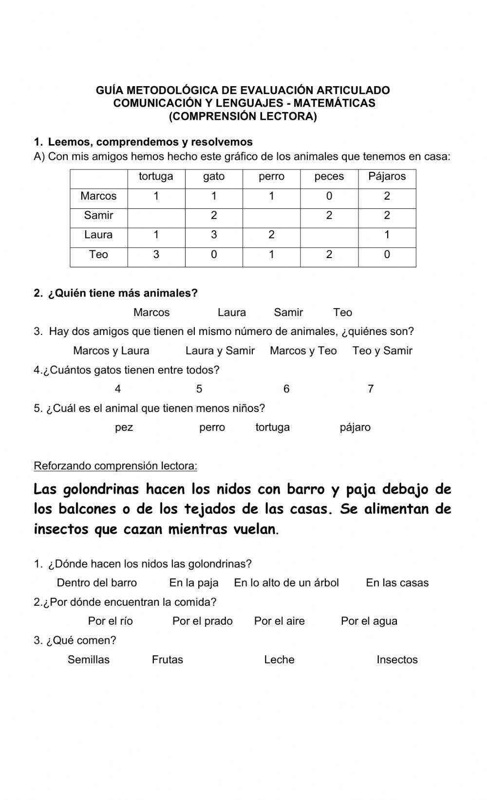 Comprensión lectora