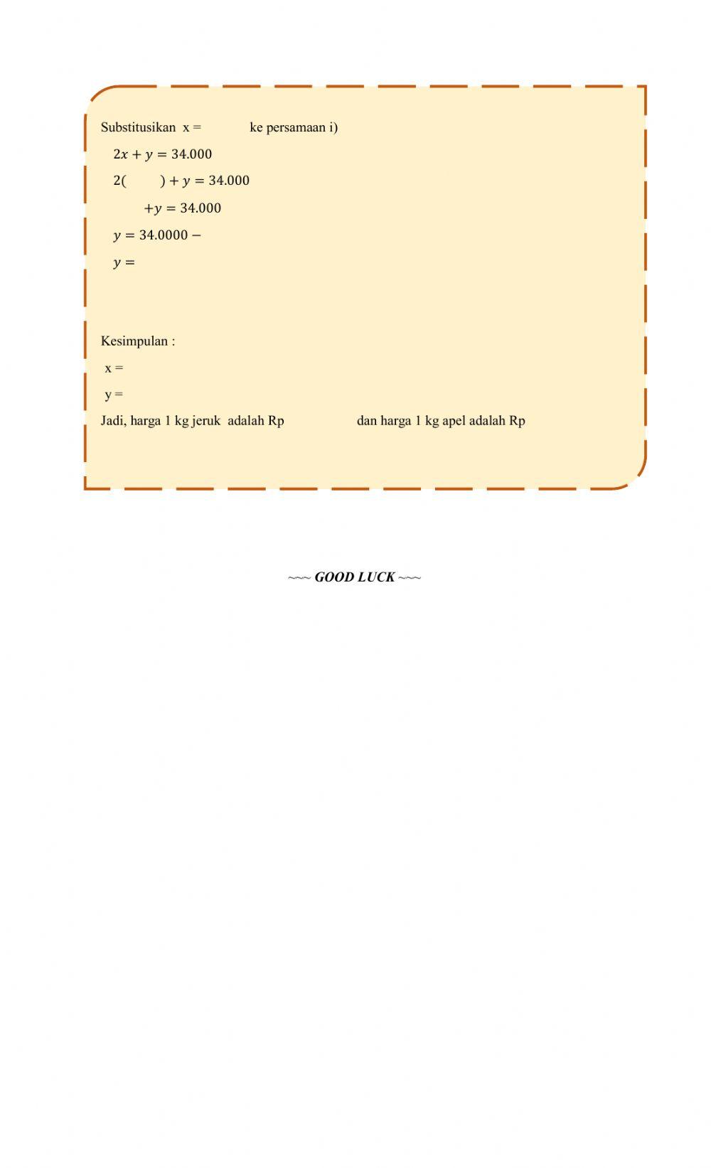 SPLDV Metode Campuran