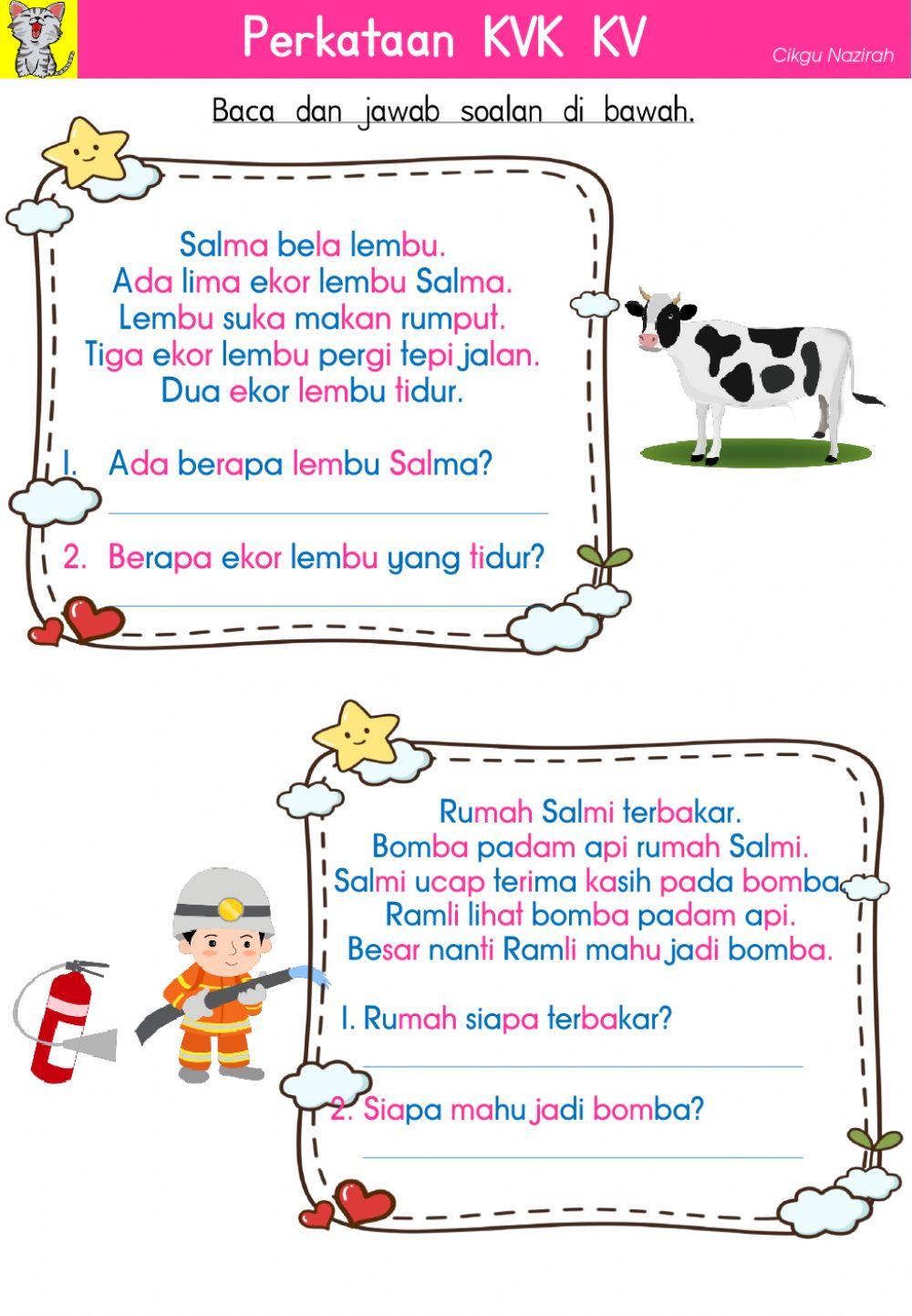 Perkataan kvk kv - pemahaman mudah