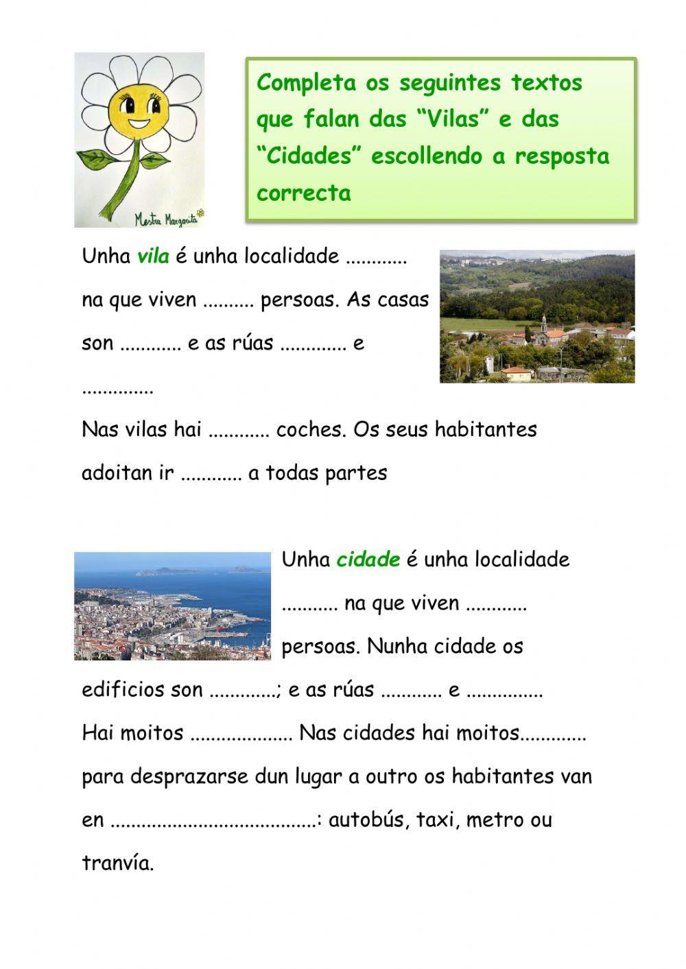 Diferencia entre vila e cidade