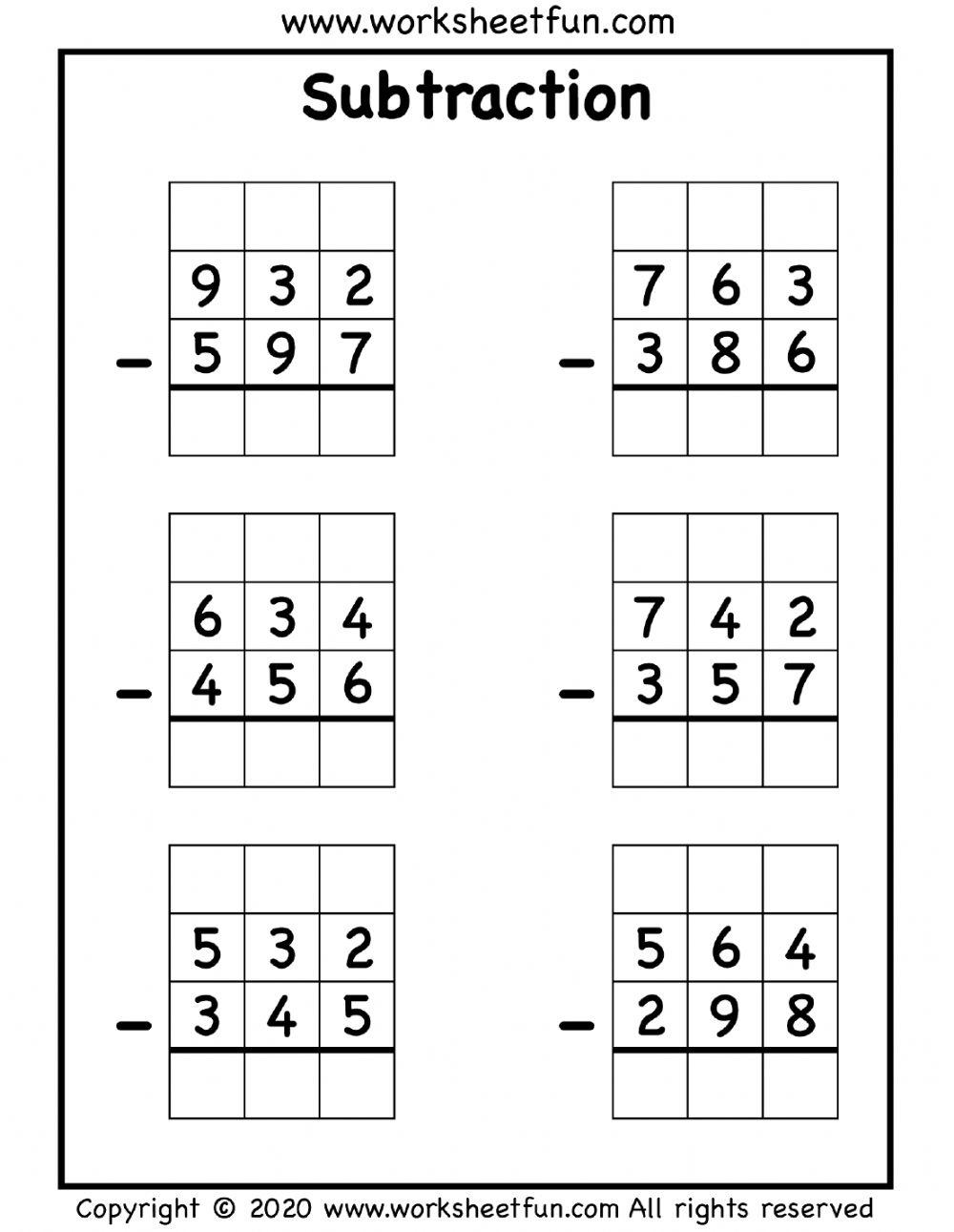 Odejmowanie liczb 3-cyfrowych