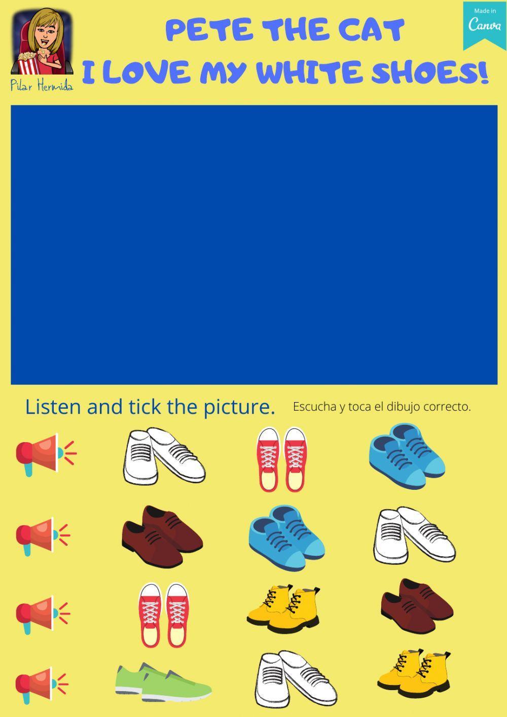 Story. Pete the Cat. I love my white shoes