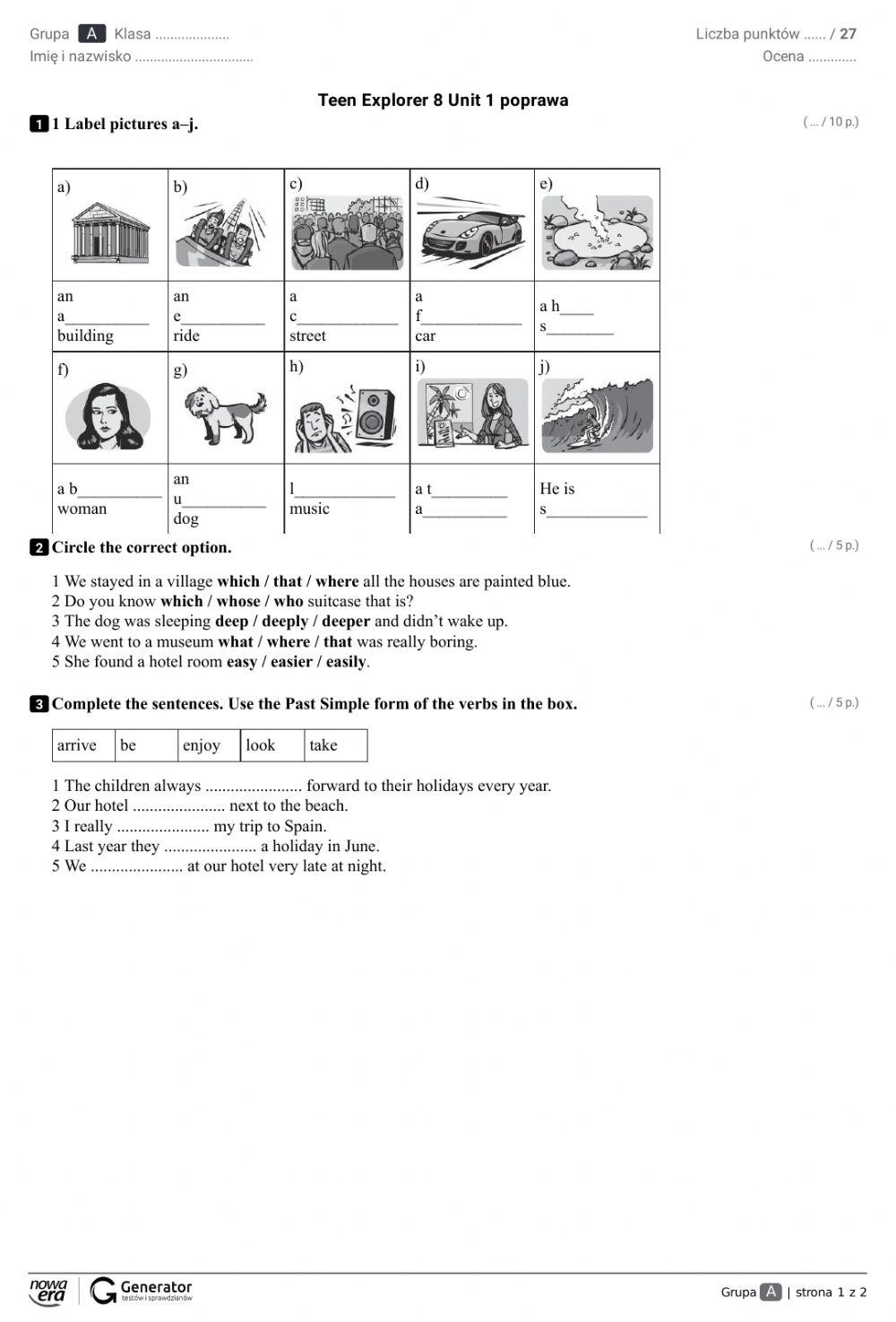 Teen Explorer 8 Unit 1