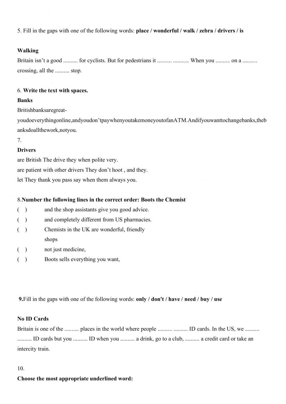 Things I love about Britain