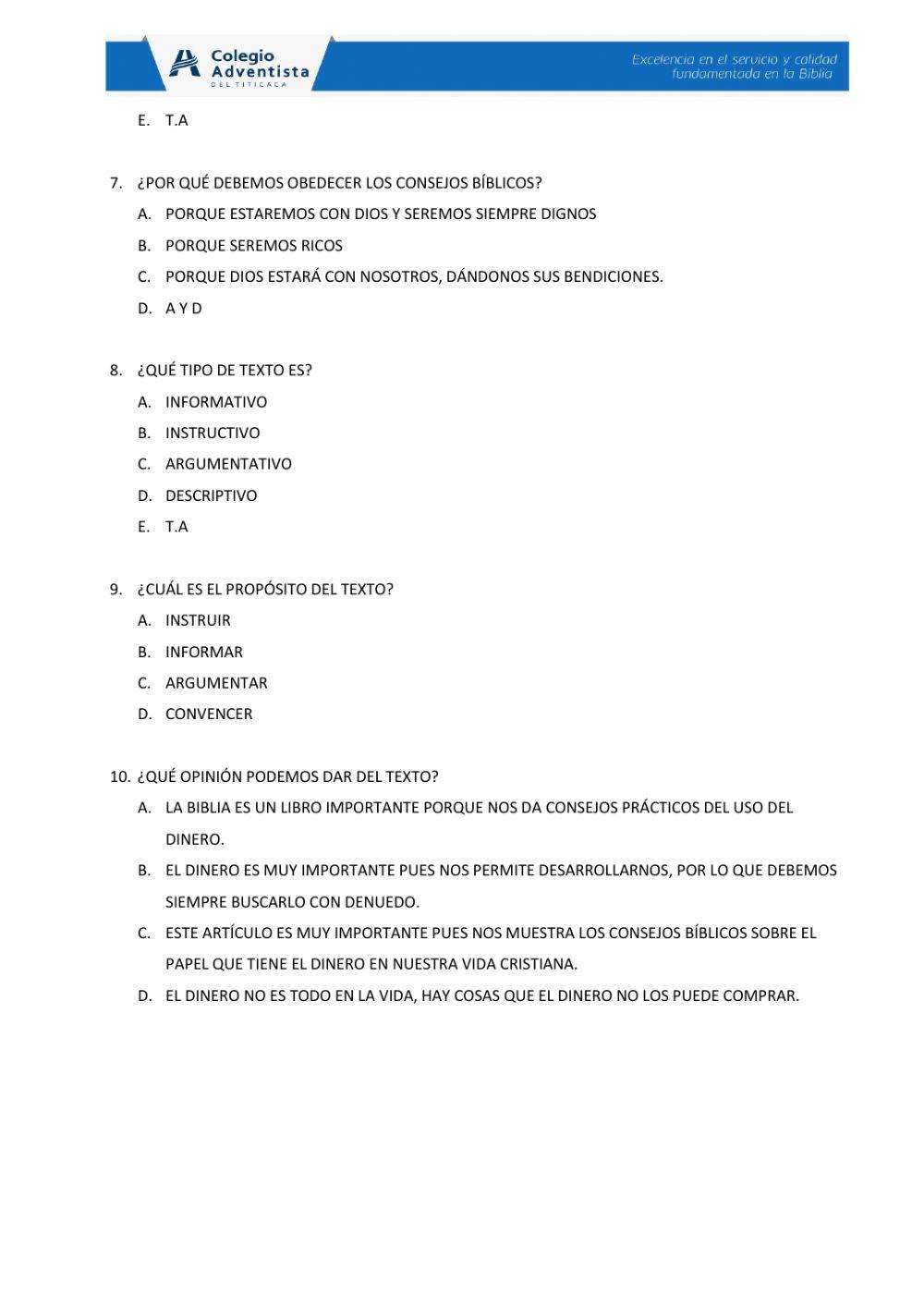 La biblia y el dinero