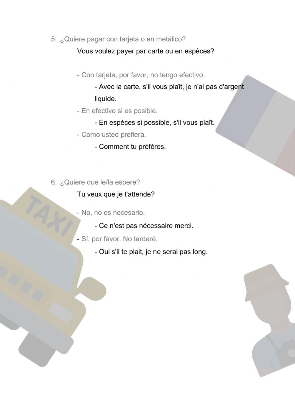 Algunas frases útiles en francés