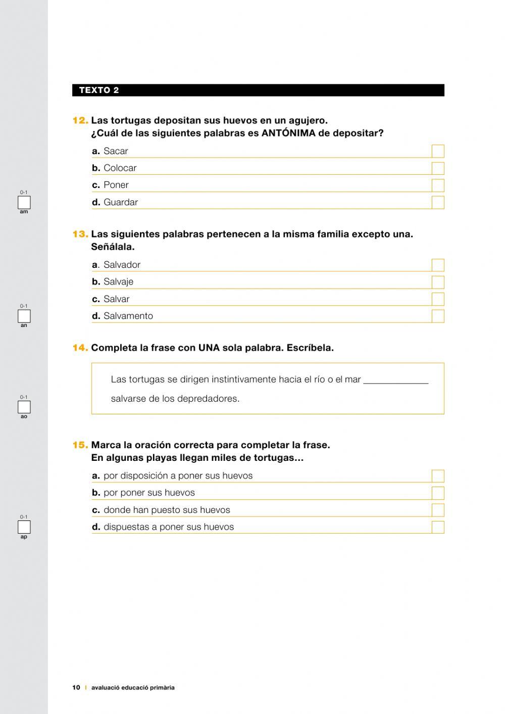 Comprensión lectora 4