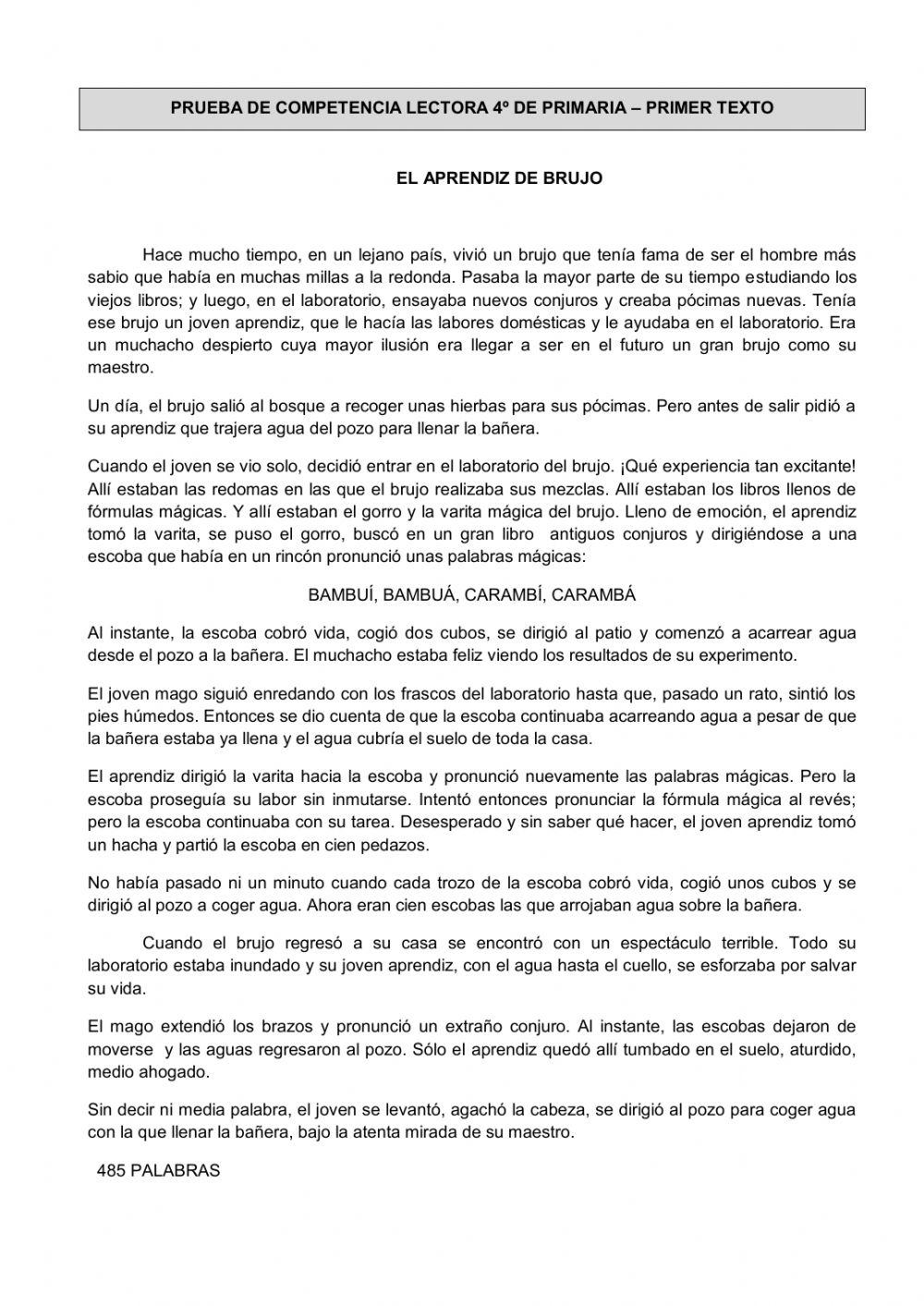 Evaluación de la comprensión lectora