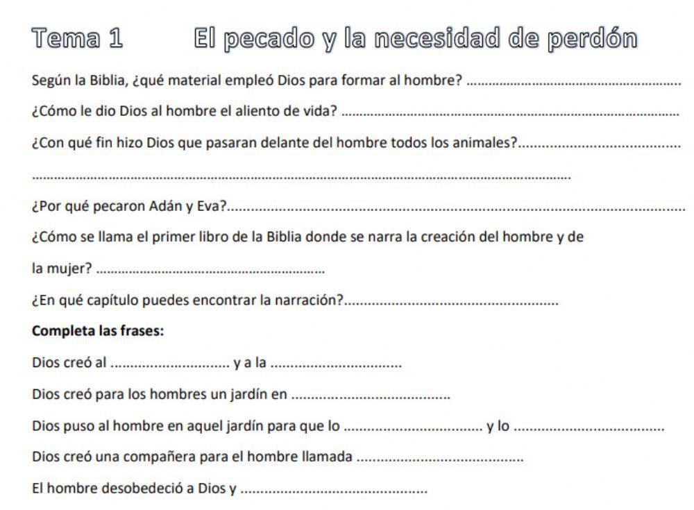 El pecado y el perdón