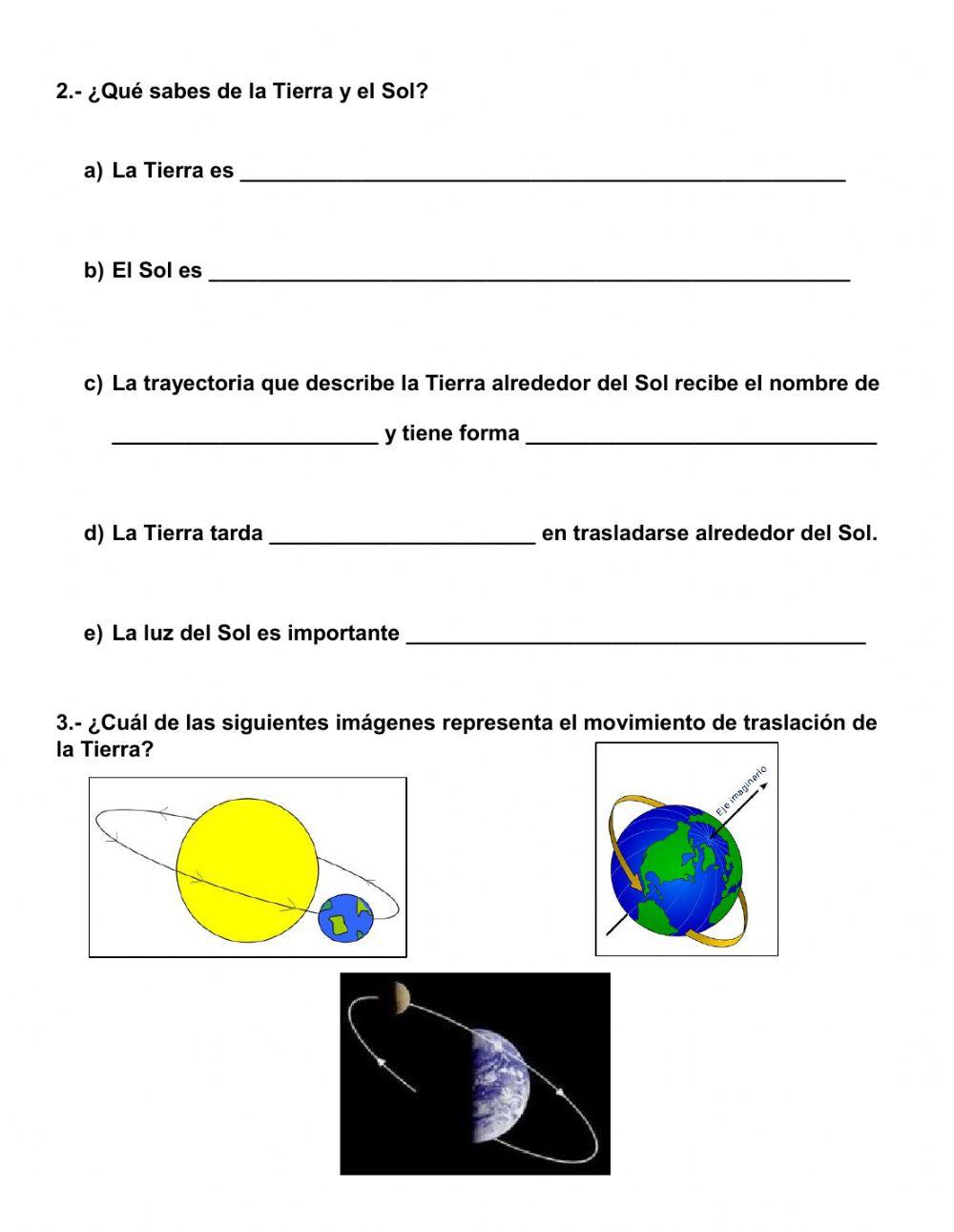 El movimiento de traslación y las estaciones