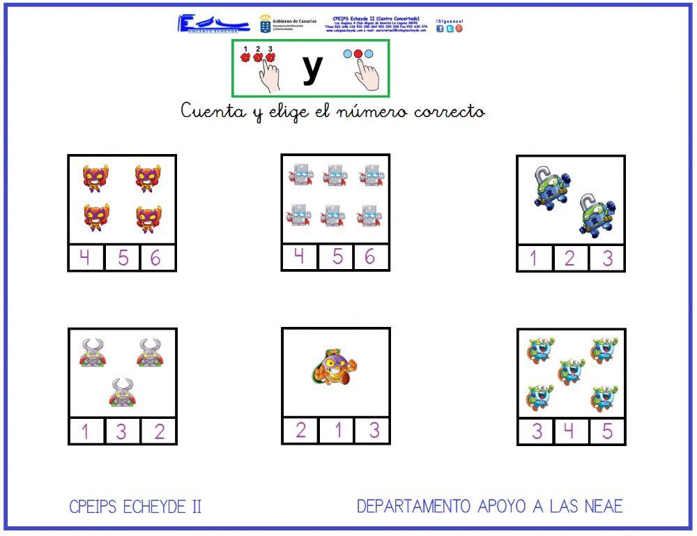 Contar y elegir número