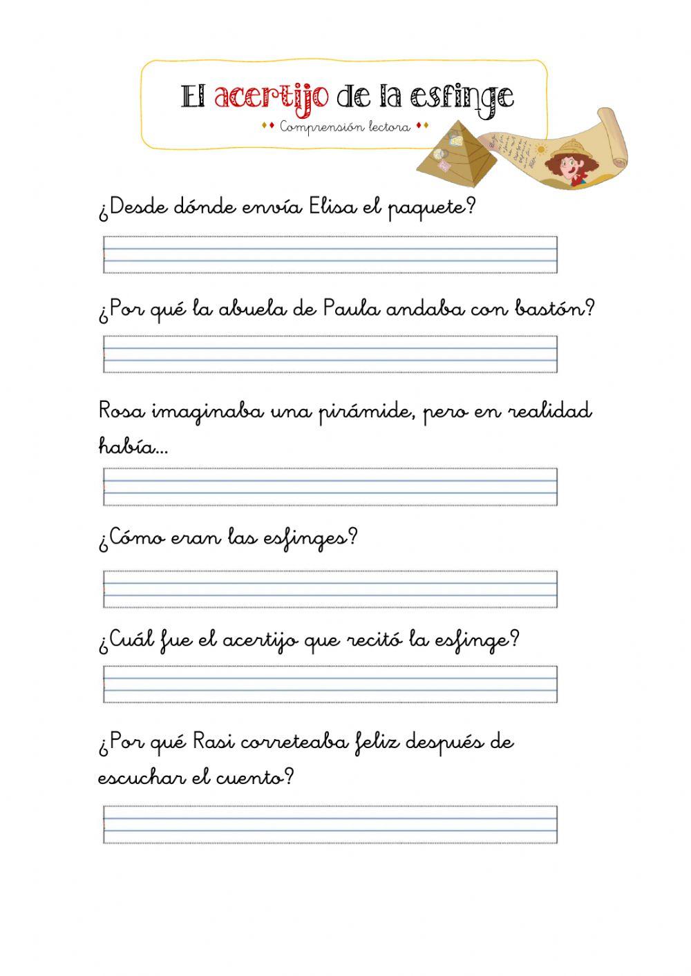 Comprensión lectora T3