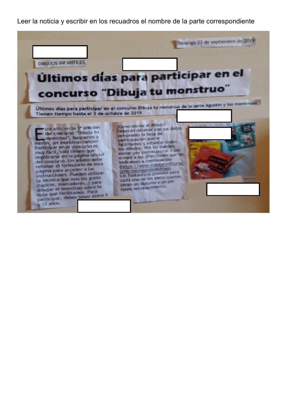 La noticia y sus partes