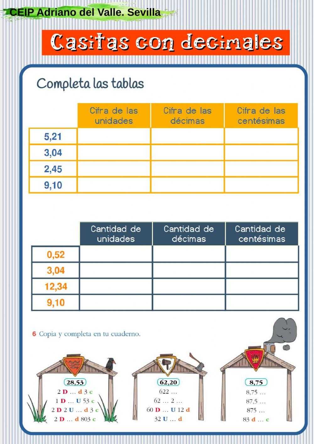 Cifras y cantidad de decimales