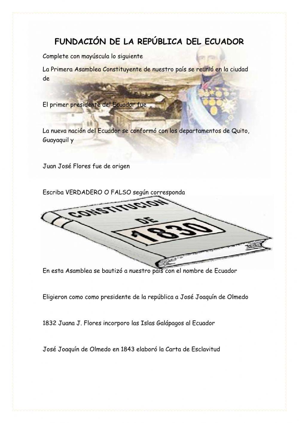 Fundación de la República del Ecuador