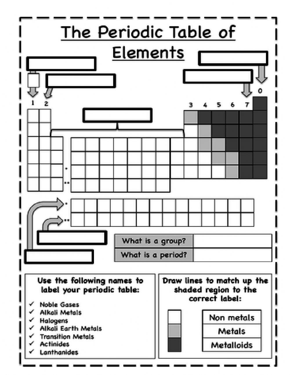 Periodic Table Worksheet worksheet | Live Worksheets periodic-table-worksheet-worksheet-live-worksheets