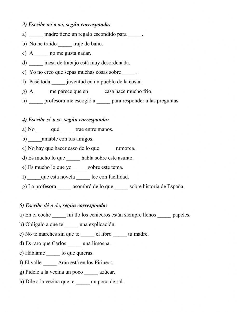 La tilde en monosílabos