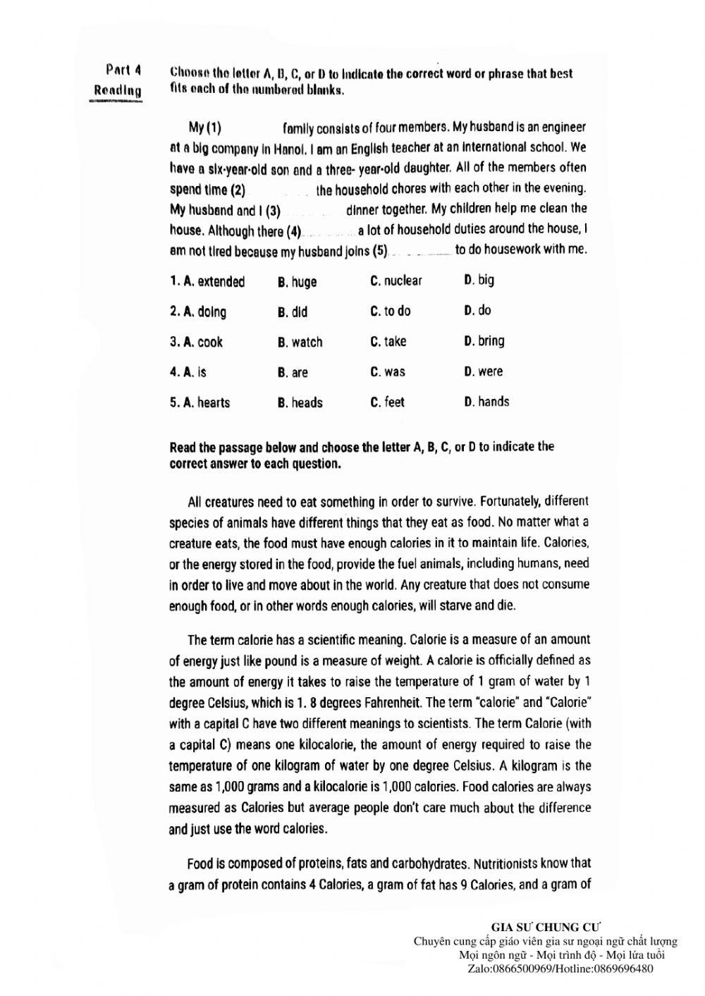 Lớp 10 - Kiểm tra 45 phút (test 4 luyện giải)