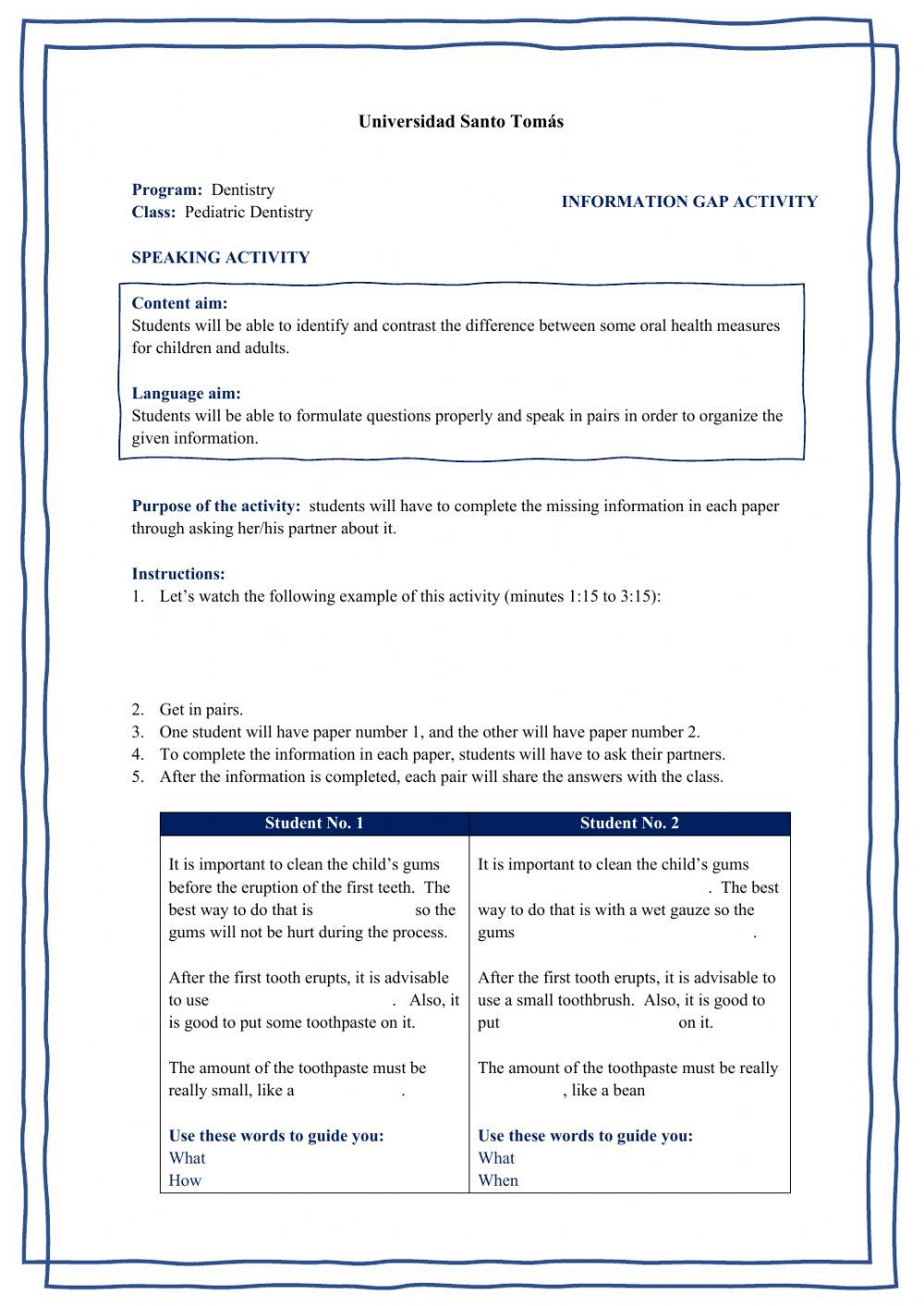 01-Speaking: Oral health