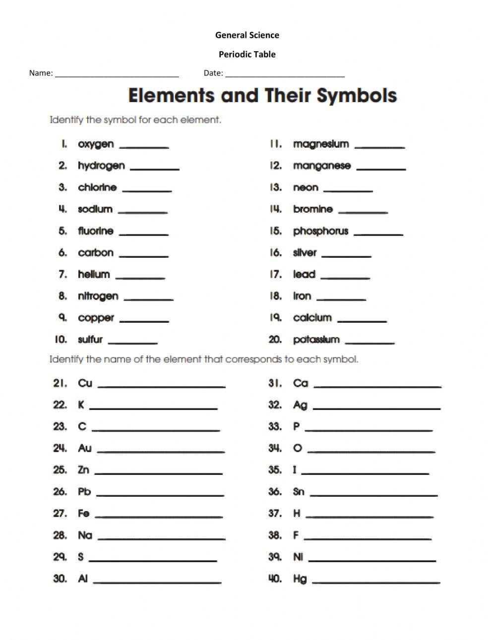 Periodic Table Worksheet periodic-table-worksheet