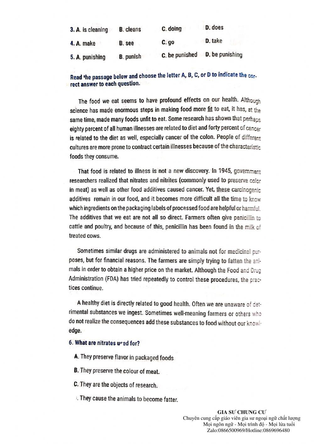 Lớp 10 - Kiểm tra 45 phút (test 5 luyện giải)