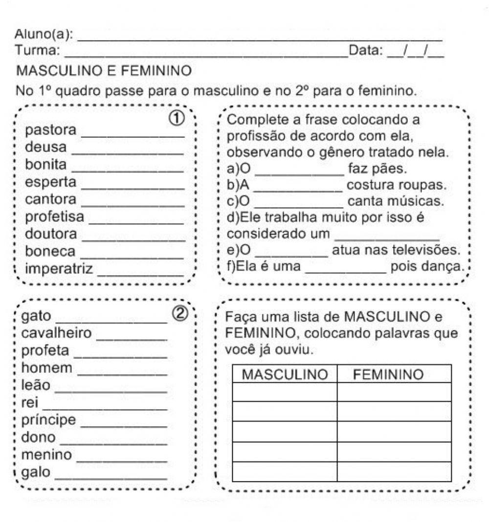 Masculino e feminino