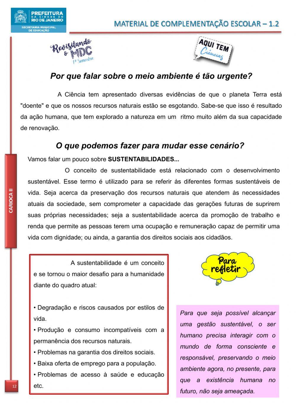 Carioca II - MCE - 13-10 - ALUNO - Ciências