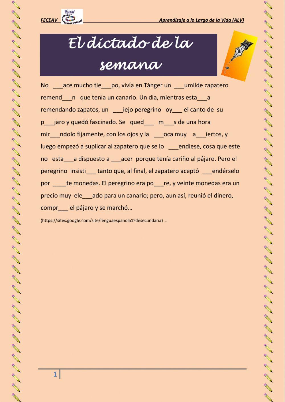 Dictado ortográfico