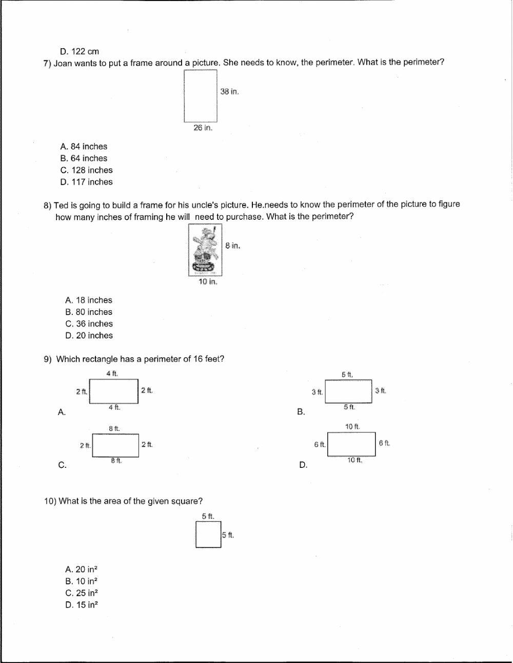 Area and Perimeter Review