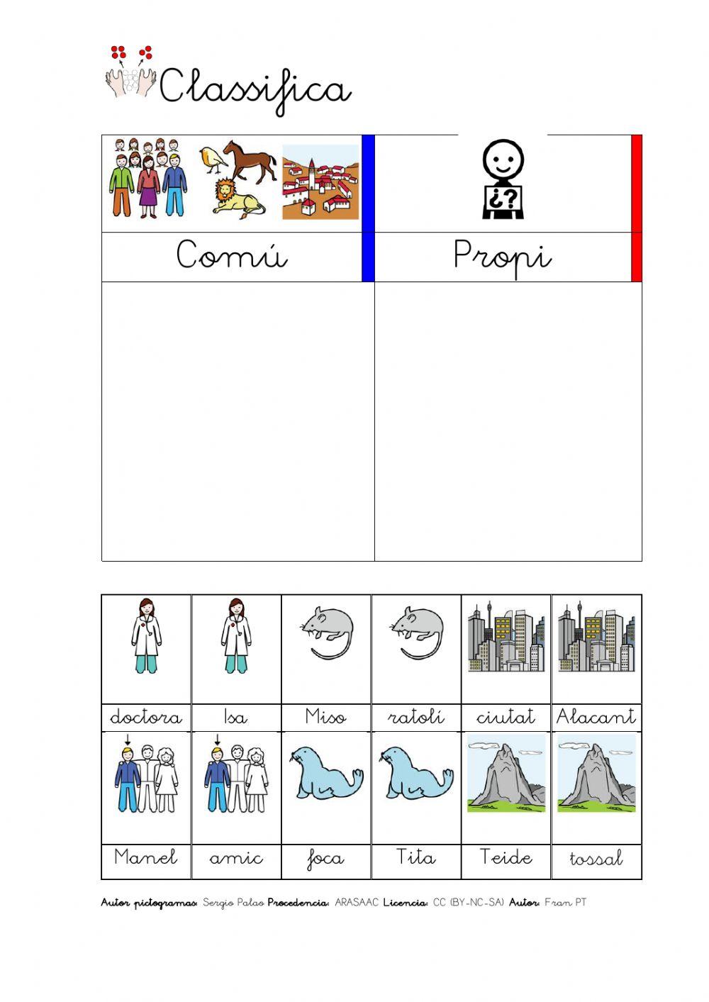 Substantius comuns i propis. 2