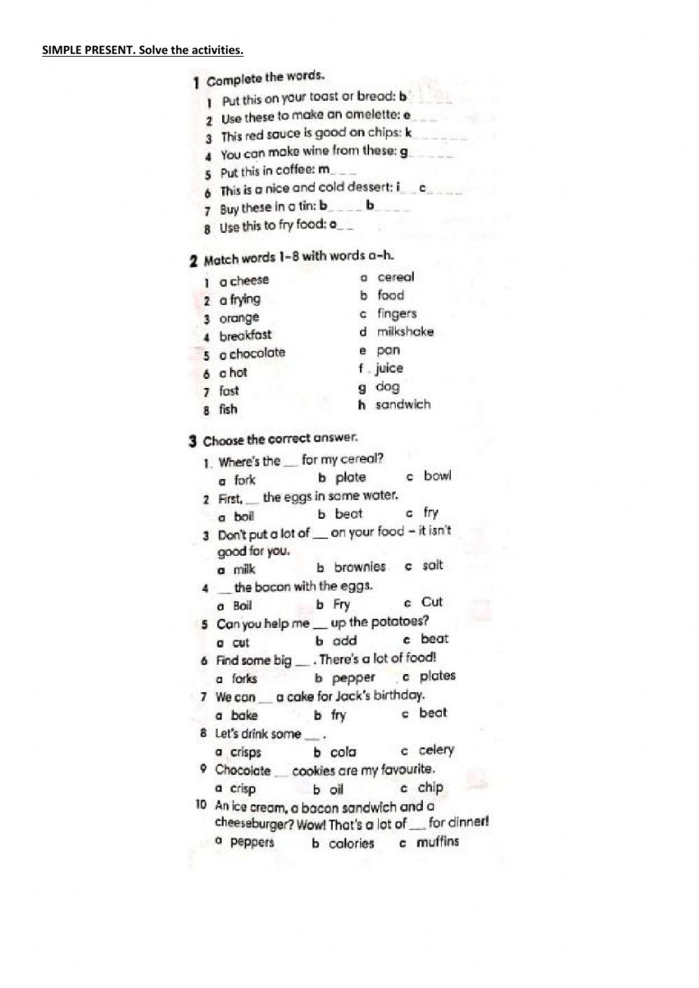There is - there are. quantifiers. food vocabulary