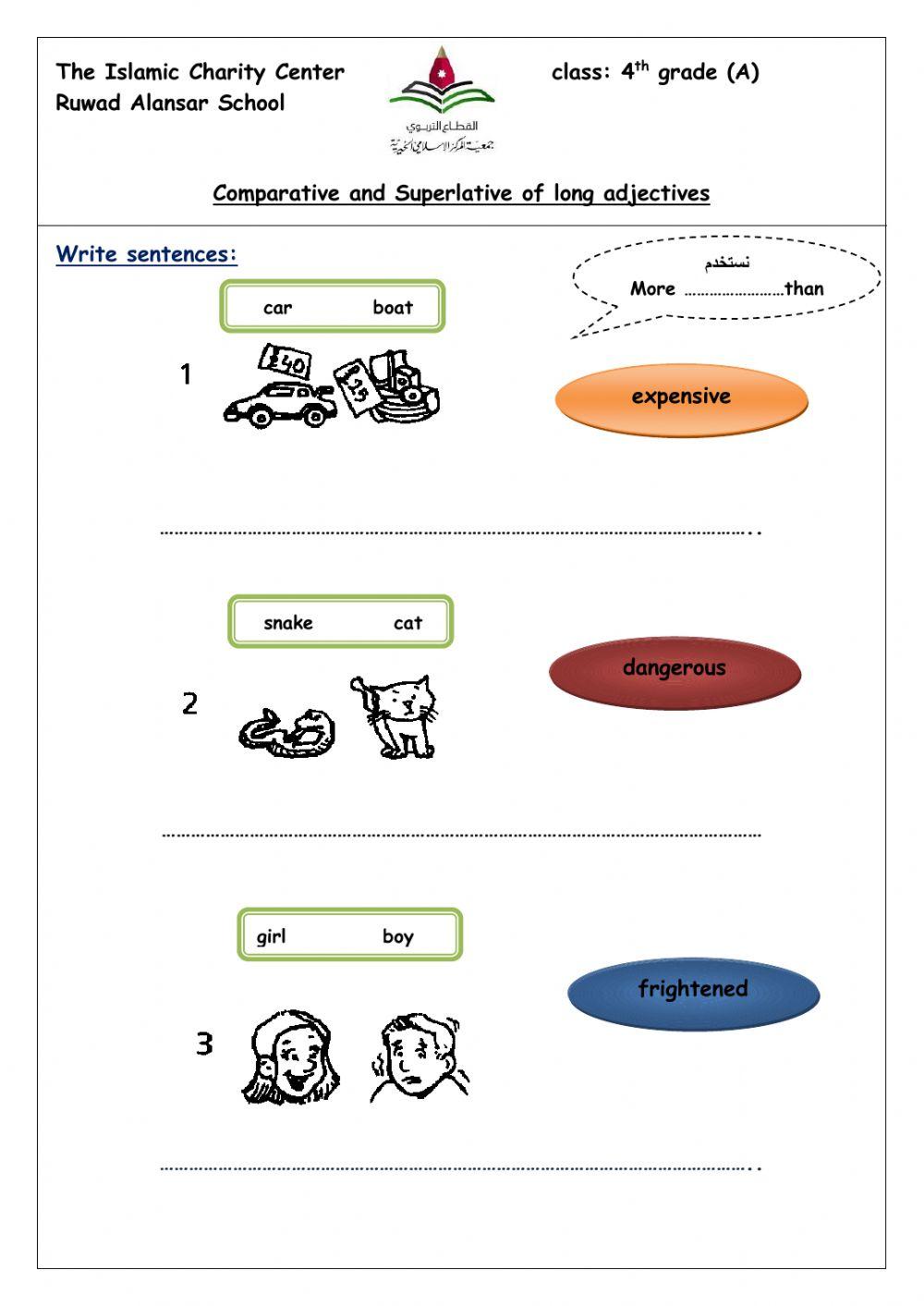 Comparative and superlative 2