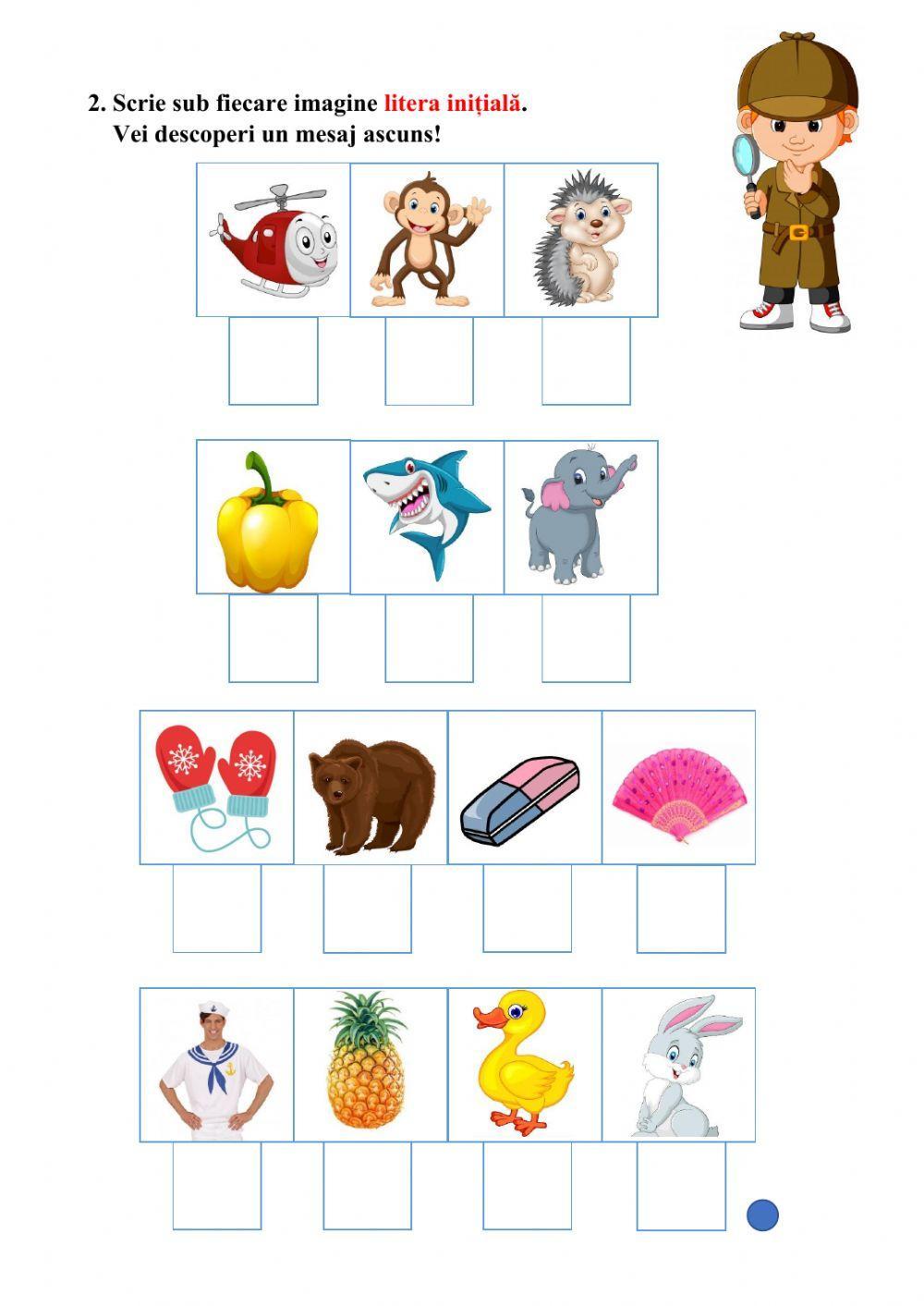 Literele A, M, U, I, R, E