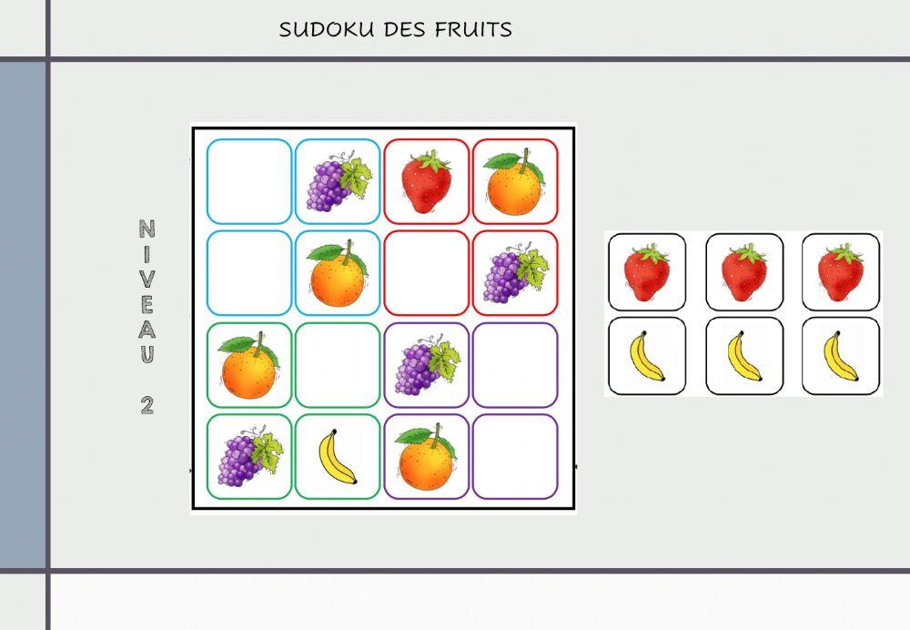 Sudokus  des fruits