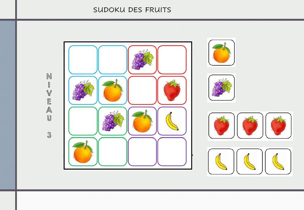 Sudokus  des fruits