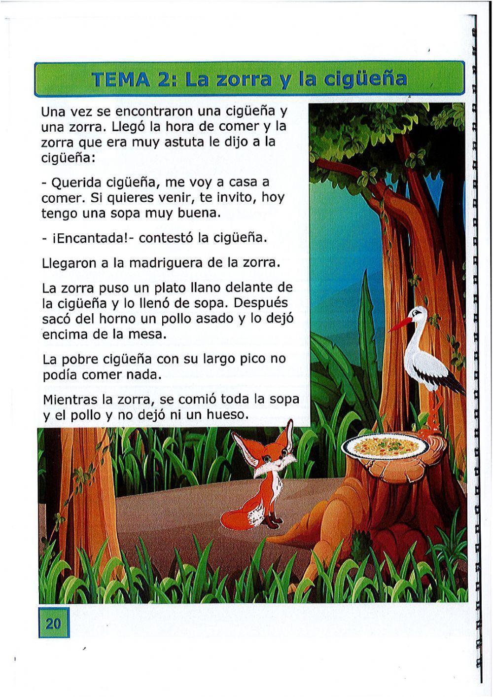 La cigüeña y la zorra